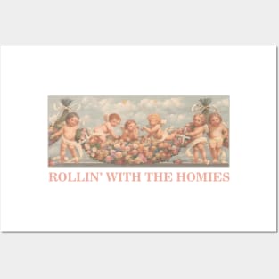 Streetwear Rollin with the Homies Aesthetics Funny Angels Posters and Art